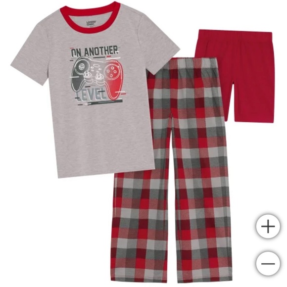 Lands' End Youth 3-piece Pajama Set - Picture 6 of 9